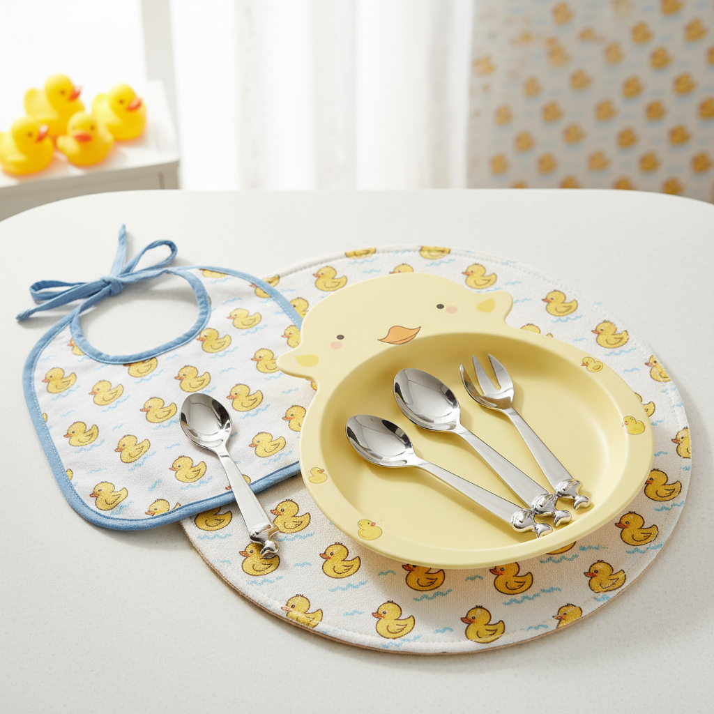 Duck Spoon & Fork Set-Engraveable