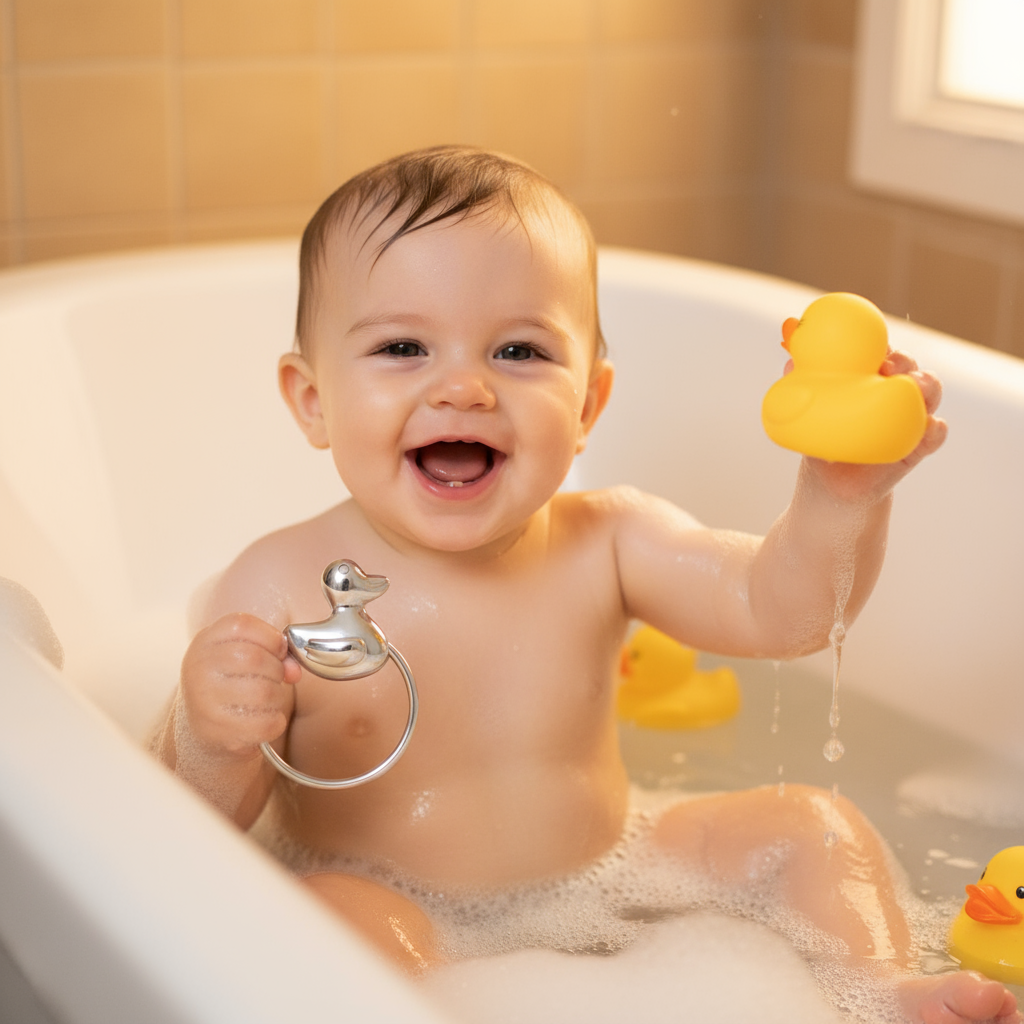 Duck Ring Rattle-Engraveable