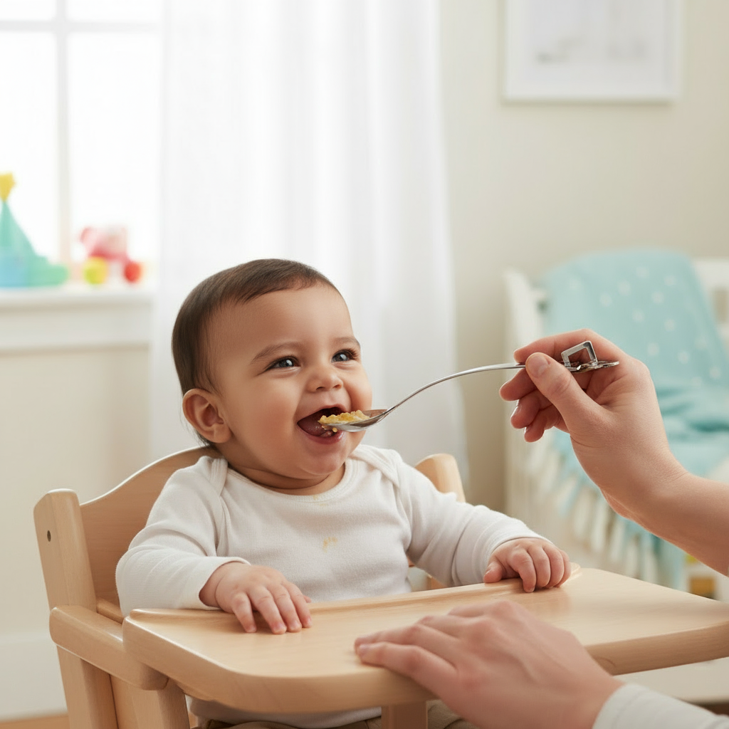 Shapes Charms Curved Feeding Spoon-Engraveable