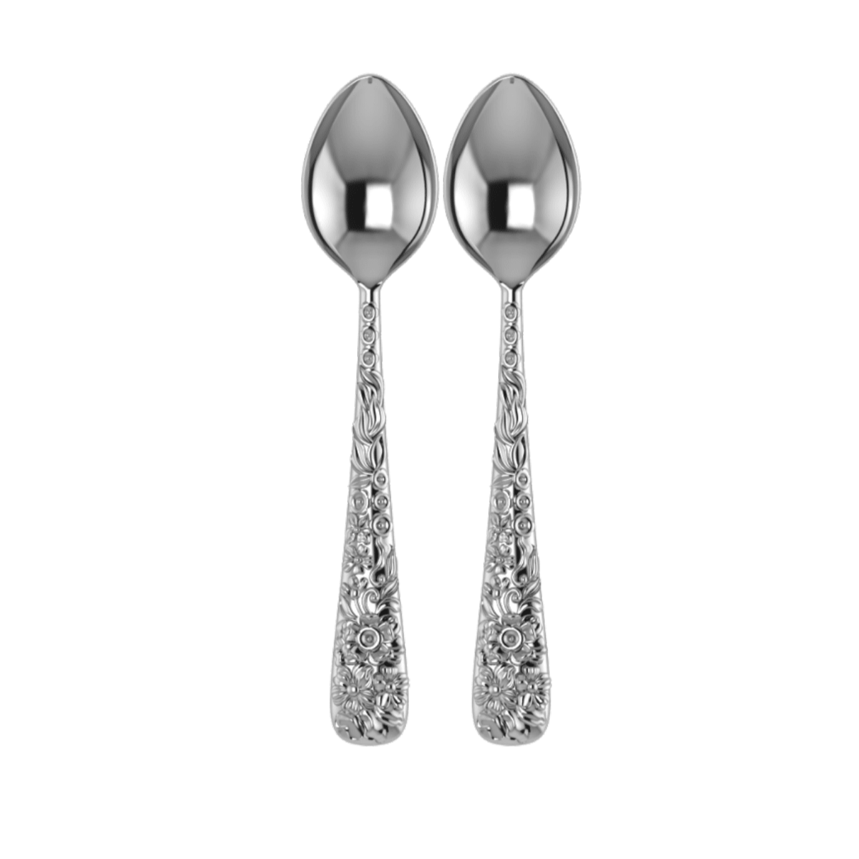 Sterling Silver Tea Spoon Set - The Rosa Collection