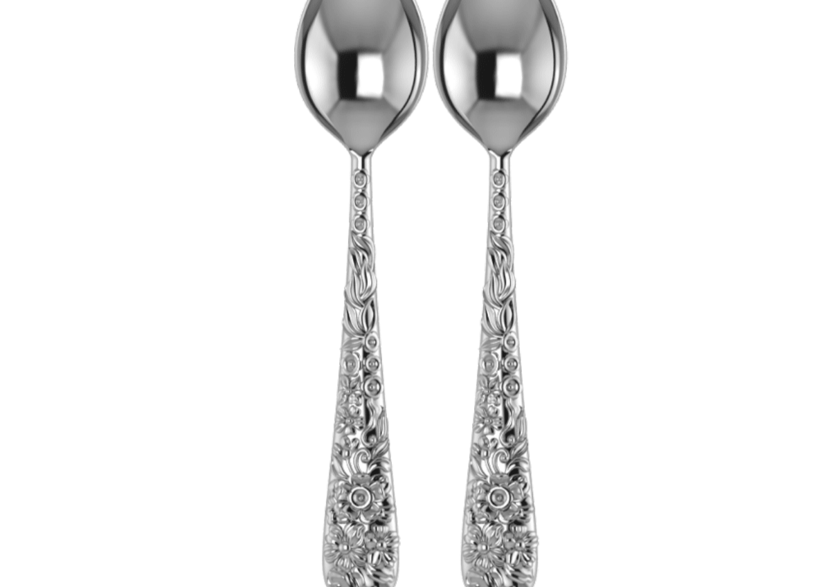 Sterling Silver Tea Spoon Set - The Rosa Collection