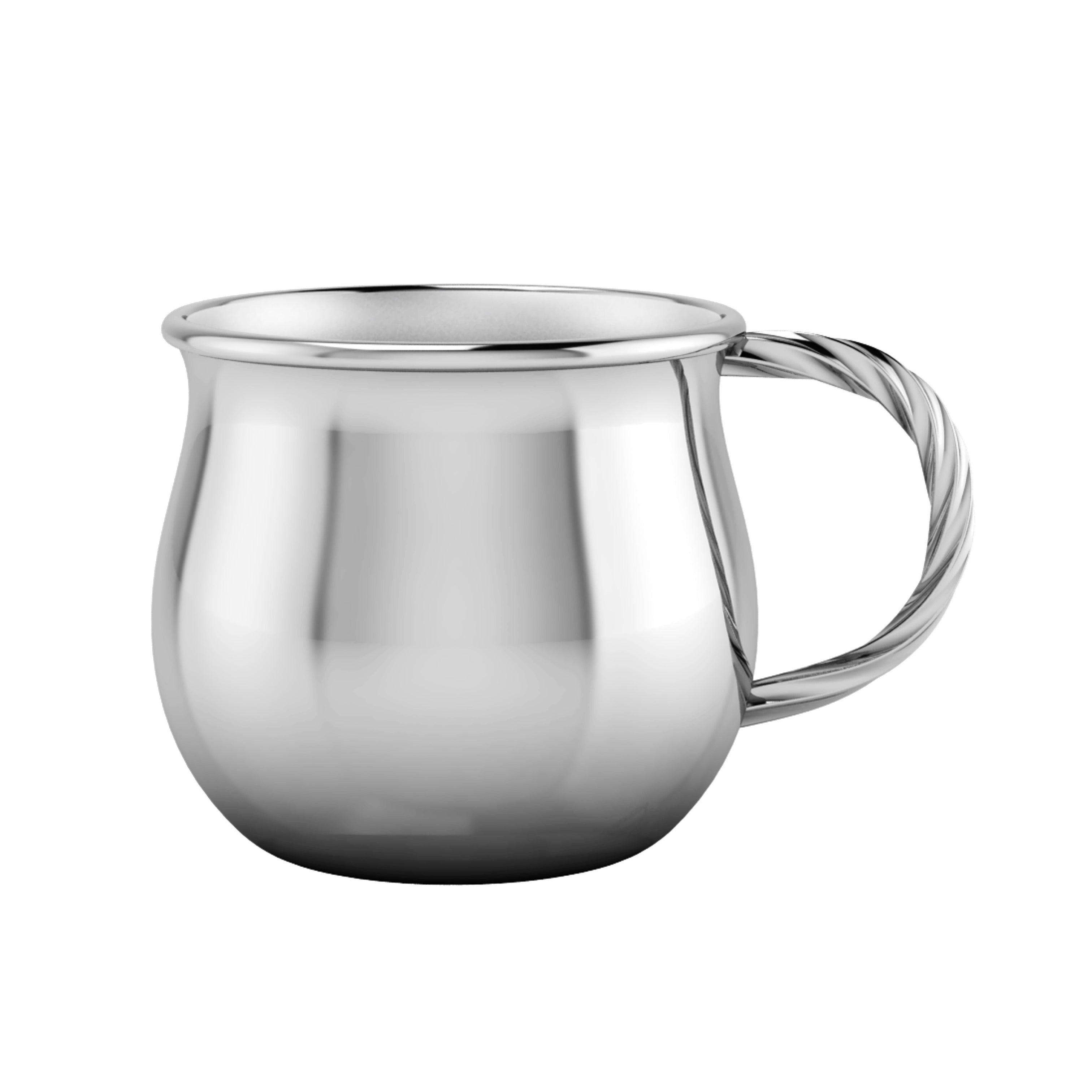 Bulge Cup with Twisted handle- Engraveable