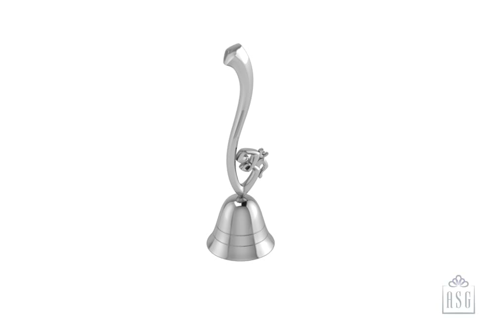 Sterling Silver Bell For Pooja With Om Handle By Isvara Bells