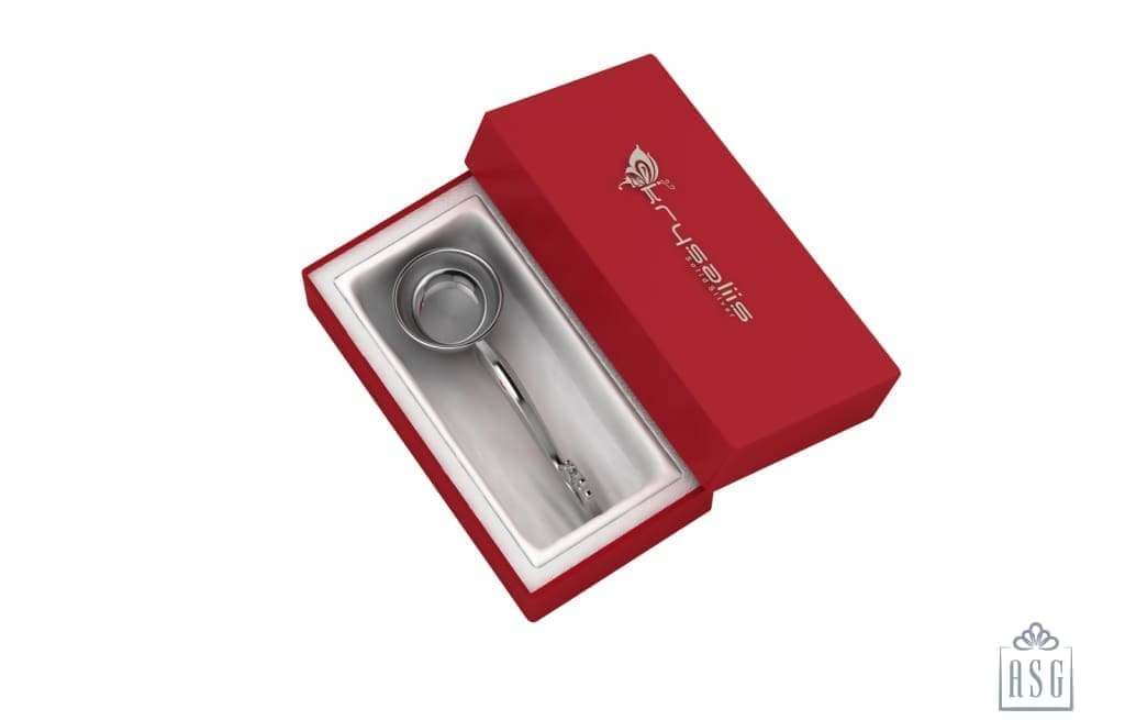 Silver Diya For Pooja - Single Dhoop Diya With Om Handle By Isvara Pooja Items
