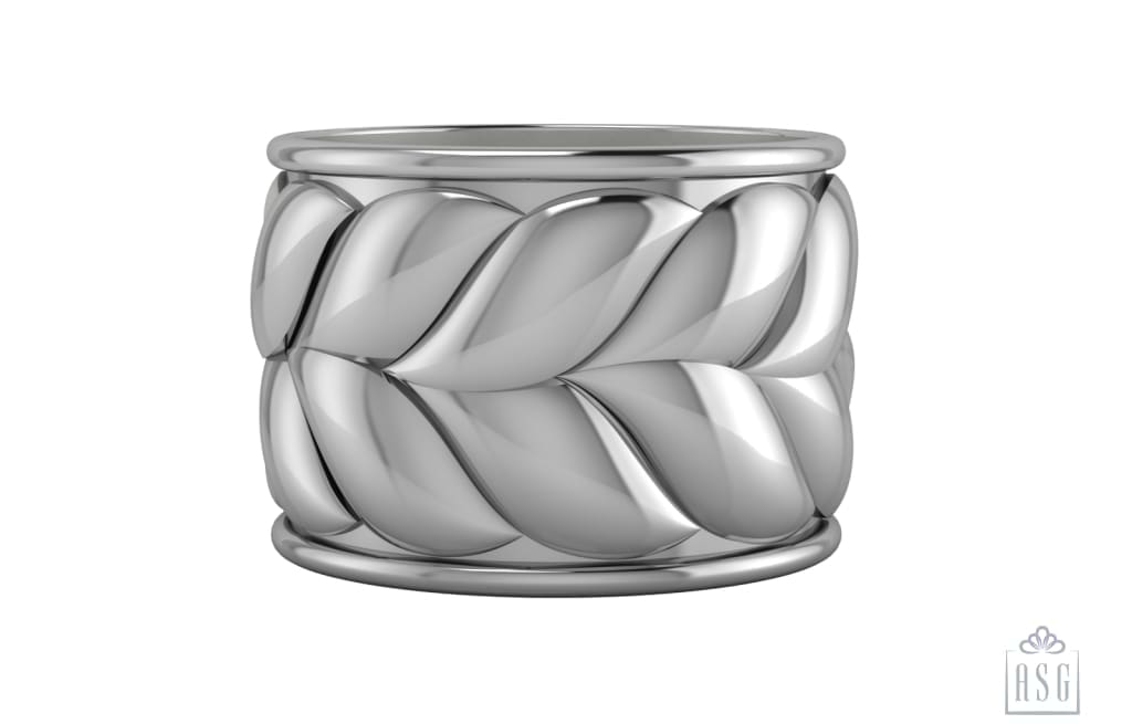 Silver Plated Napkin Ring Set of 2 - Interlace