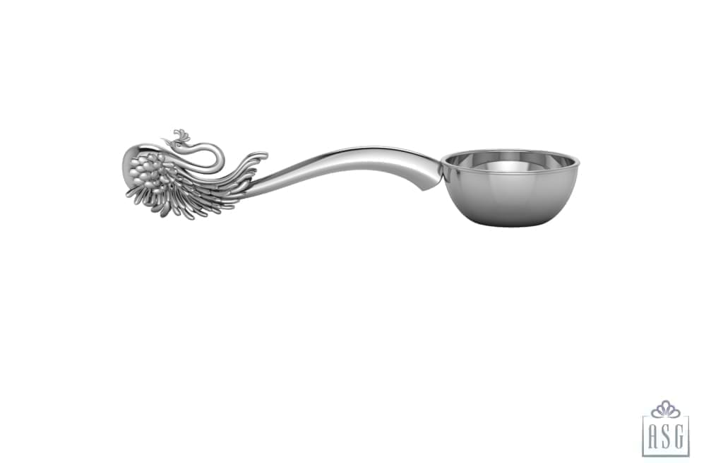 Silver Plated Peacock Dhoop Diya For Puja - Isvara Pooja Items