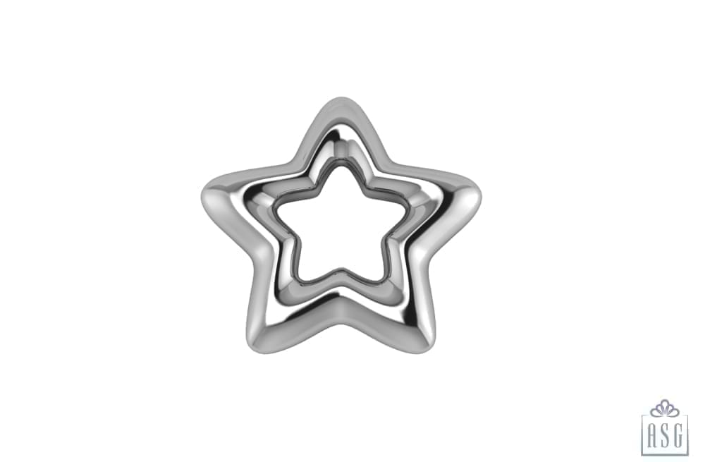 Silver Plated Star Baby Rattle