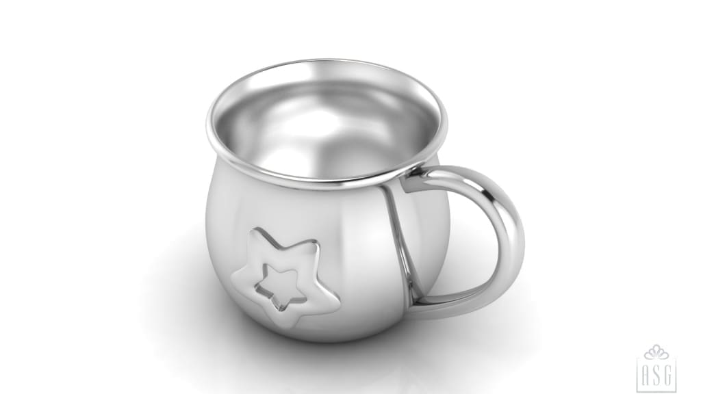 Silver Plated Baby Cup with an embossed Star