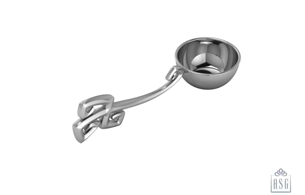 Silver Diya For Pooja - Single Dhoop Diya With Swastik Handle By Isvara Pooja Items