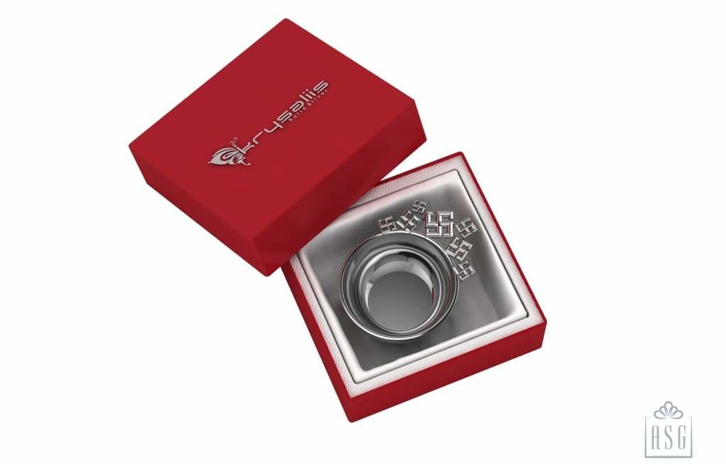 Silver Puja Bowl - Swastik Collection By Isvara Pooja Items