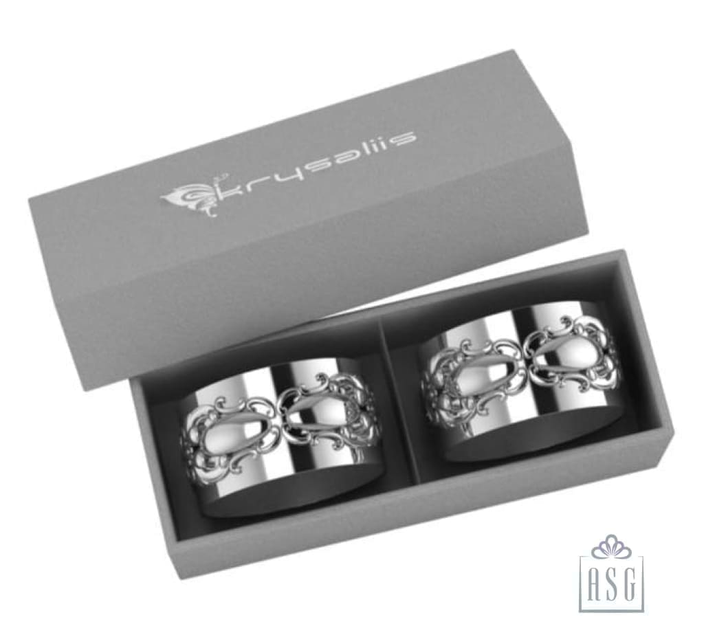 Silver Plated Victorian Napkin Ring Pair