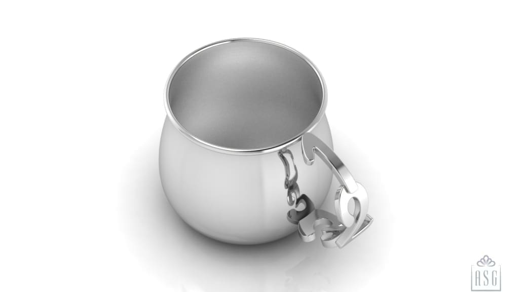 Sterling Silver Baby Cup with a 123 handle