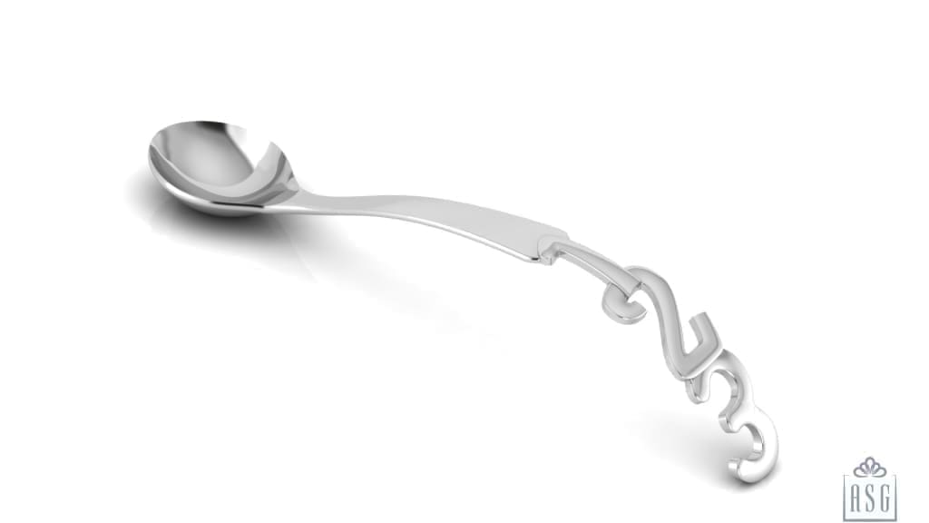 Sterling Silver Dinner Set for Baby and Child - 123 Numbers Feeding Set