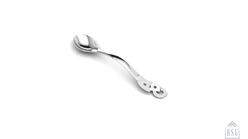 Sterling Silver Dinner Set for Baby and Child - ABC Letters Feeding Set