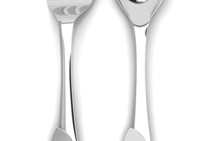 Sterling Silver Baby Spoon & Fork Set - The ABC set