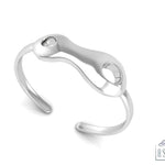 Sterling Silver Baby Cuff Kada with Amoeba design