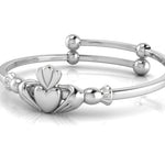 Sterling Silver Baby Bracelet Kada adjustable angel design