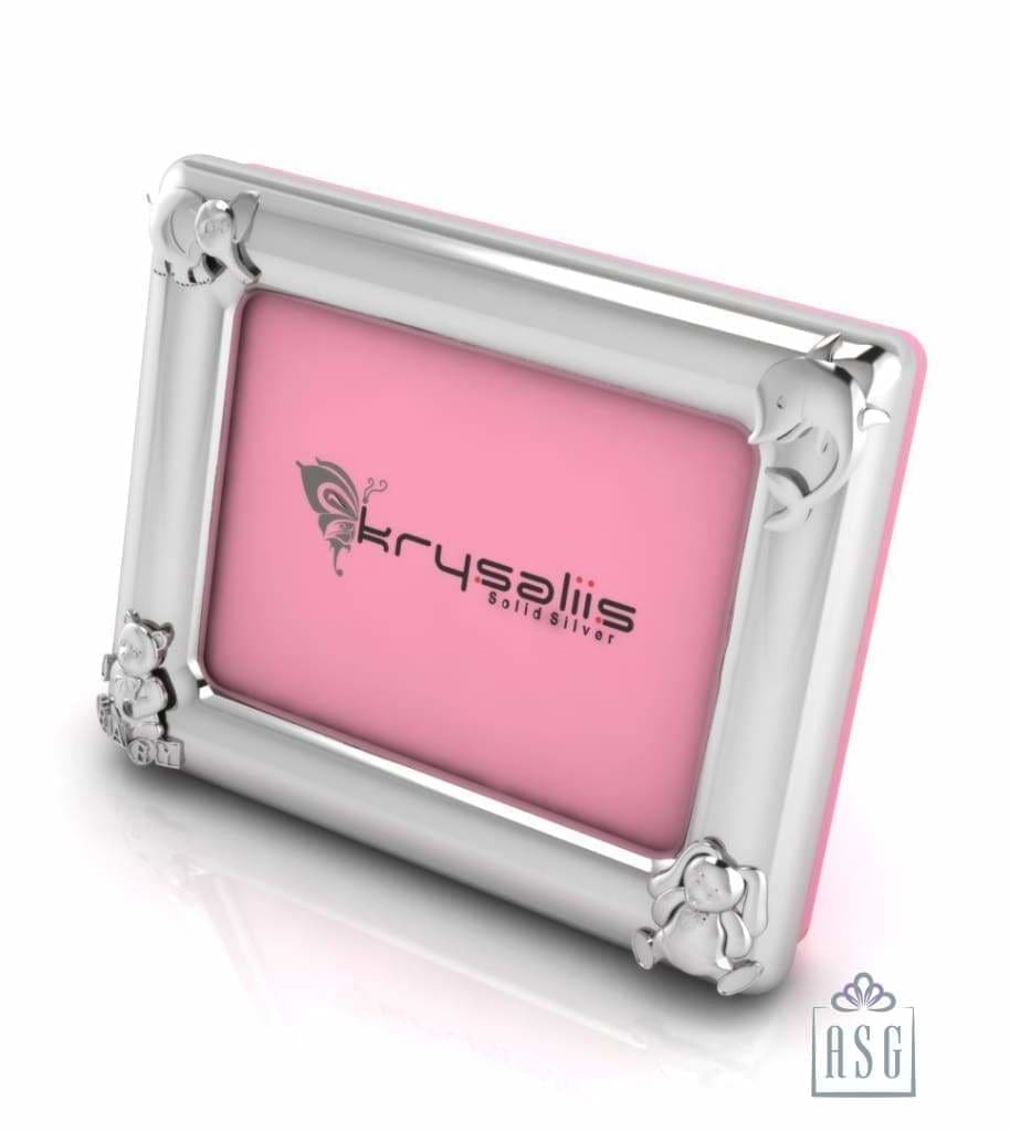 Silver Plated Photo Frame for Baby and Kids - Rectangle with Animal motifs