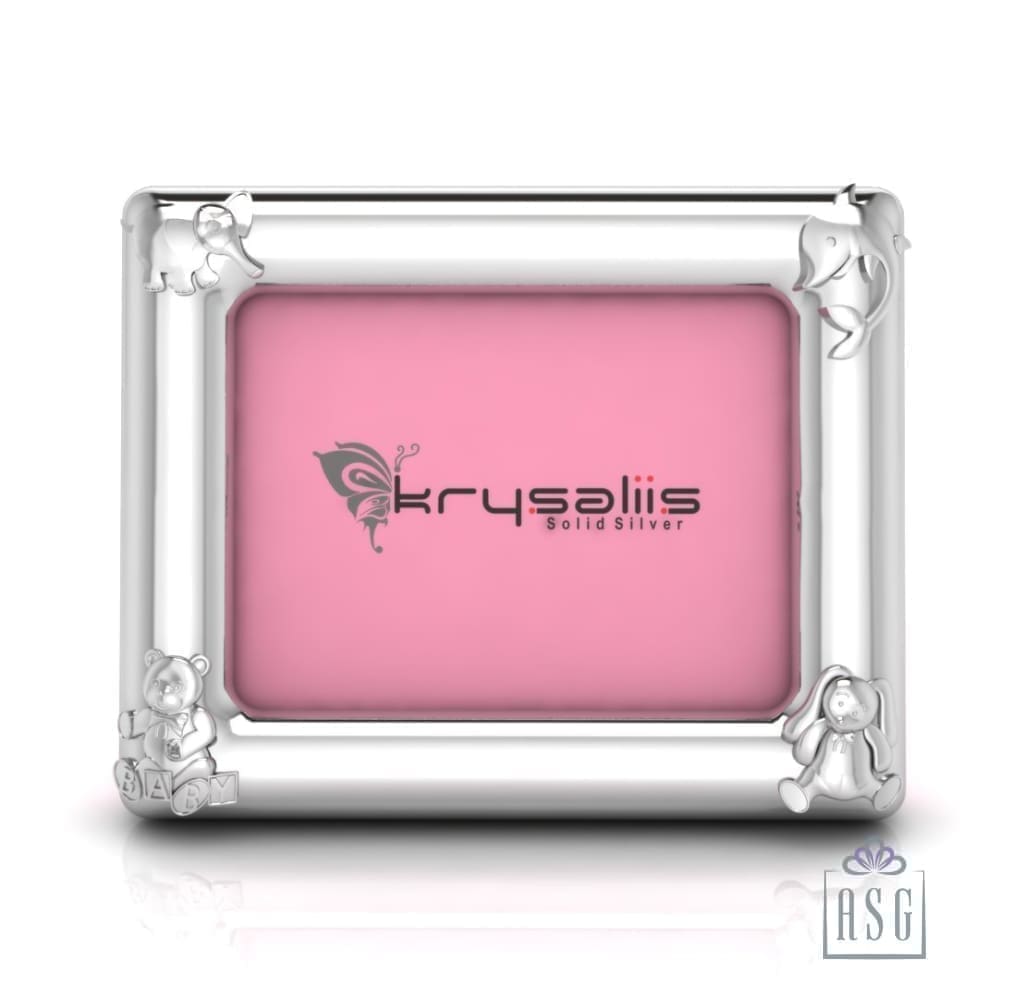 Silver Plated Photo Frame for Baby and Kids - Rectangle with Animal motifs