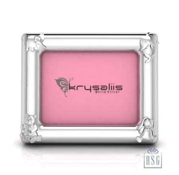 Silver Plated Photo Frame for Baby and Kids - Rectangle with Animal motifs