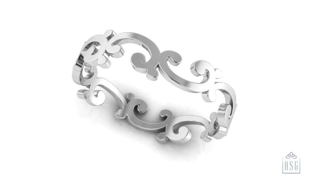 Sterling Silver Art Deco Baby Bangle