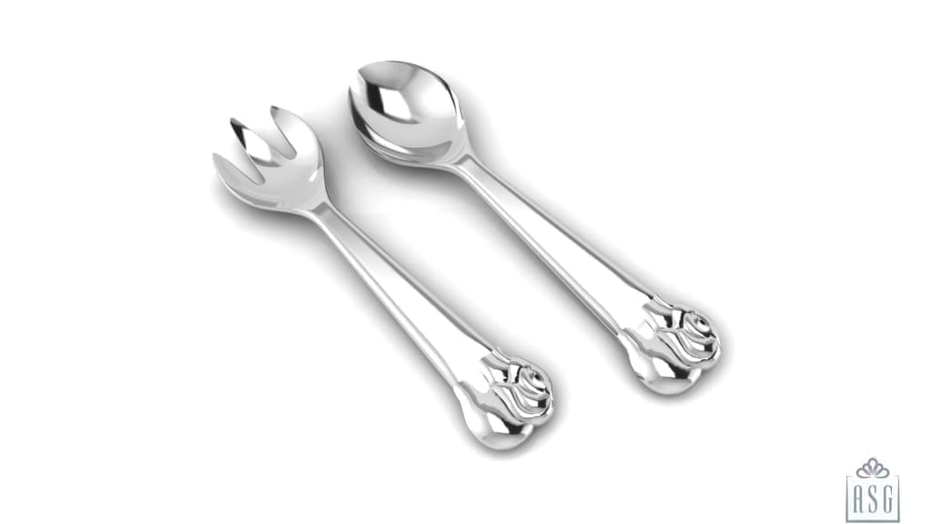 Sterling Silver Feeding Gift Set for Baby and Child - Hamper with Bowl and Spoon set