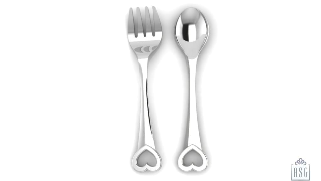 Sterling Silver Feeding Gift Set for Baby and Child - Hamper with Spoons Set of 3