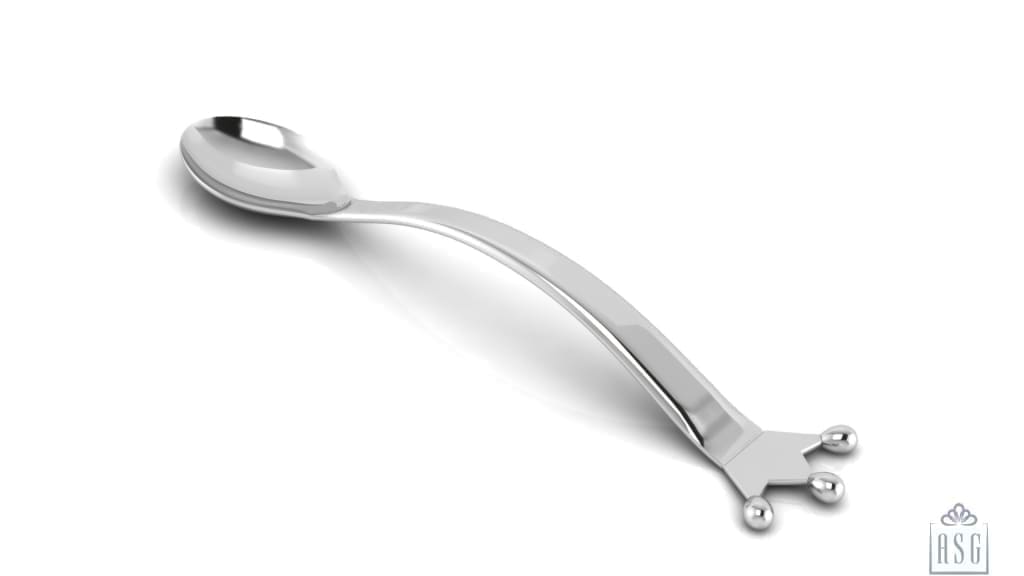 Sterling Silver Gift Set for Baby - Hamper with Rattle & Feeding Spoon