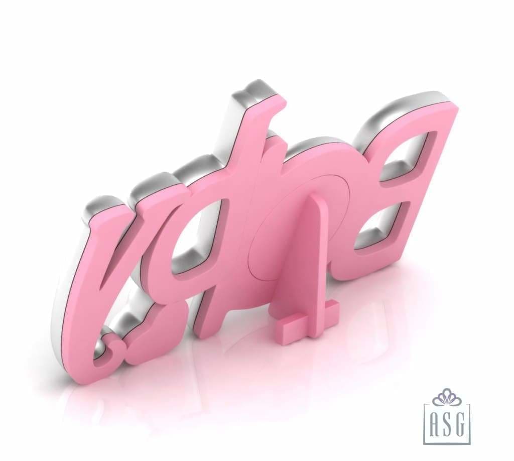 Silver Plated Photo Frame for Baby and Kids - The word BABY