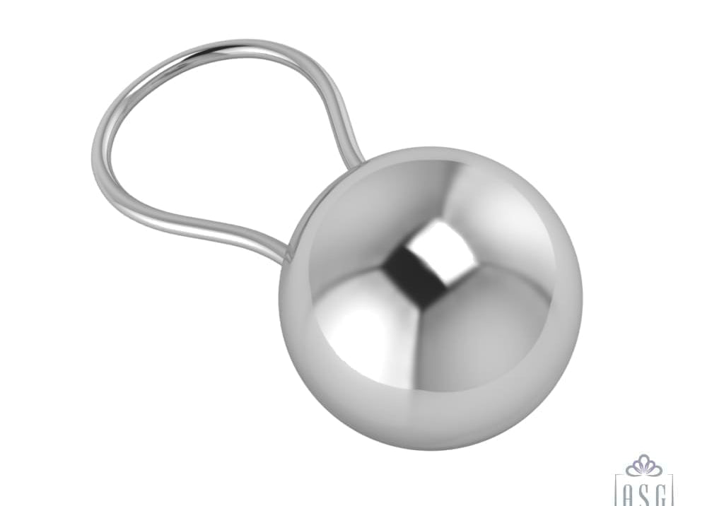 Sterling Silver Ball Baby Rattle