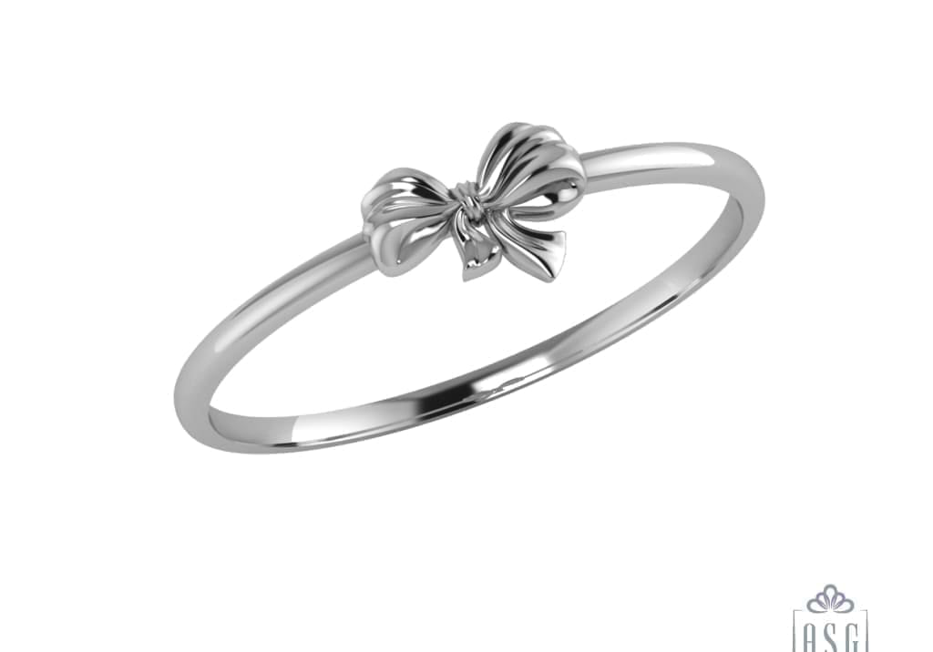 Sterling Silver Bow Baby Bangle