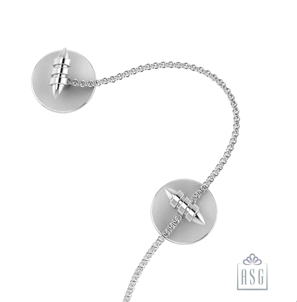 Sterling Silver Kurta Buttons for Men - Scrolls