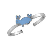 Sterling Silver Baby Cuff Kada with a Bunny