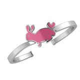 Sterling Silver Baby Cuff Kada with a Bunny