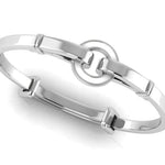 Sterling Silver Baby Bracelet Kada adjustable - "Catch a Circle"