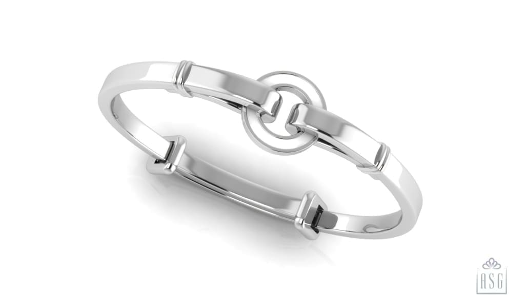 Sterling Silver Baby Bracelet Kada adjustable - "Catch a Circle"