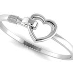 Sterling Silver Baby Bracelet Kada - "Catch a Heart"