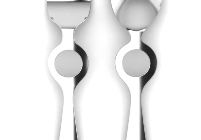 Sterling Silver Baby Spoon & Fork Set - Circles