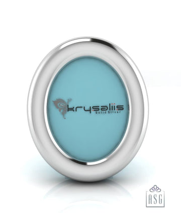 Sterling Silver Photo Frame for Baby and Kids - Classic Oval