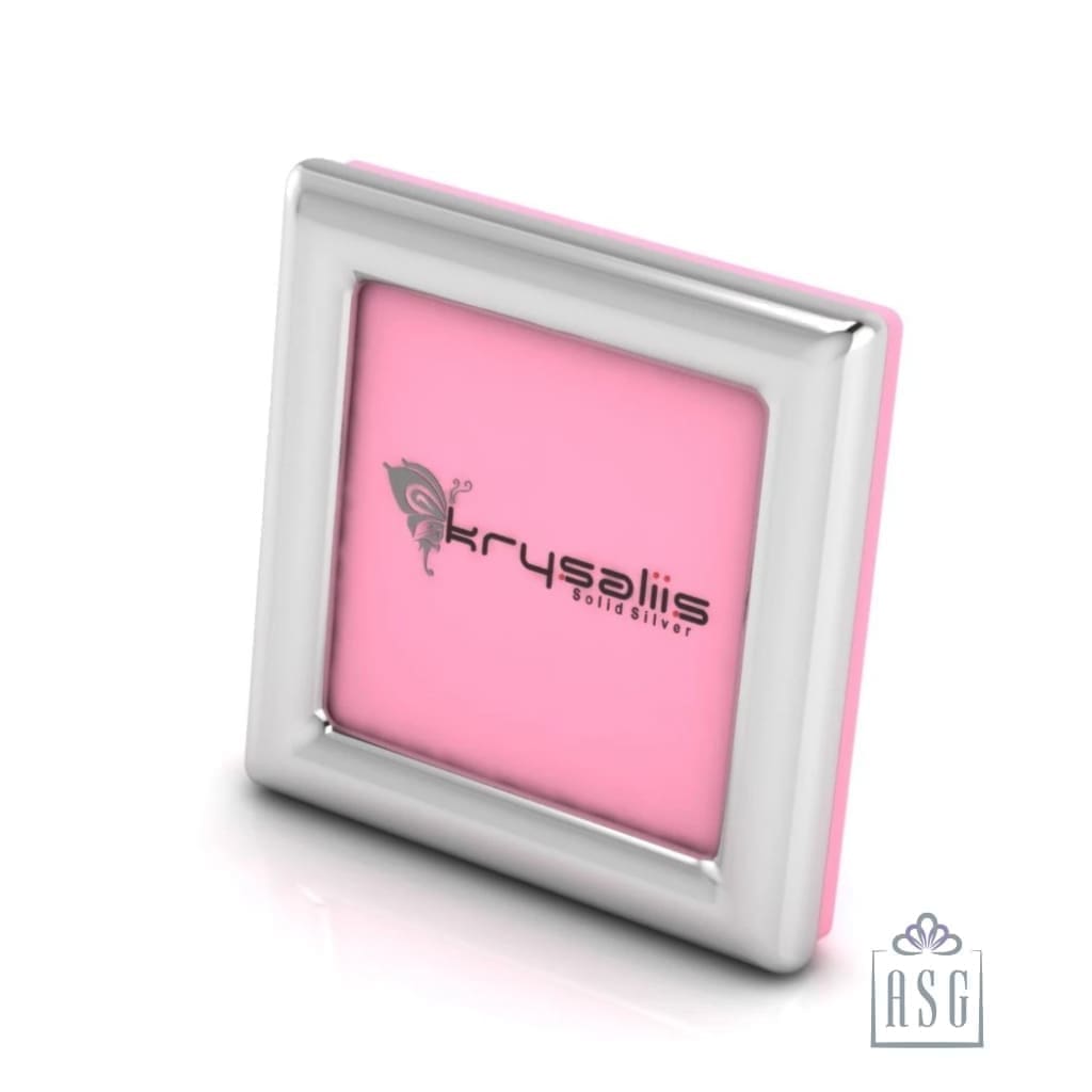 Sterling Silver Photo Frame for Baby and Kids - Classic Square