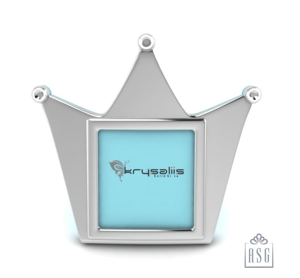 Silver Plated Crown Photo Frame for Baby and Kids