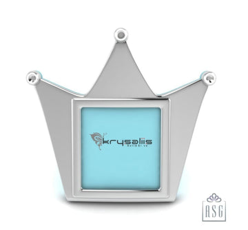 Silver Plated Crown Photo Frame for Baby and Kids