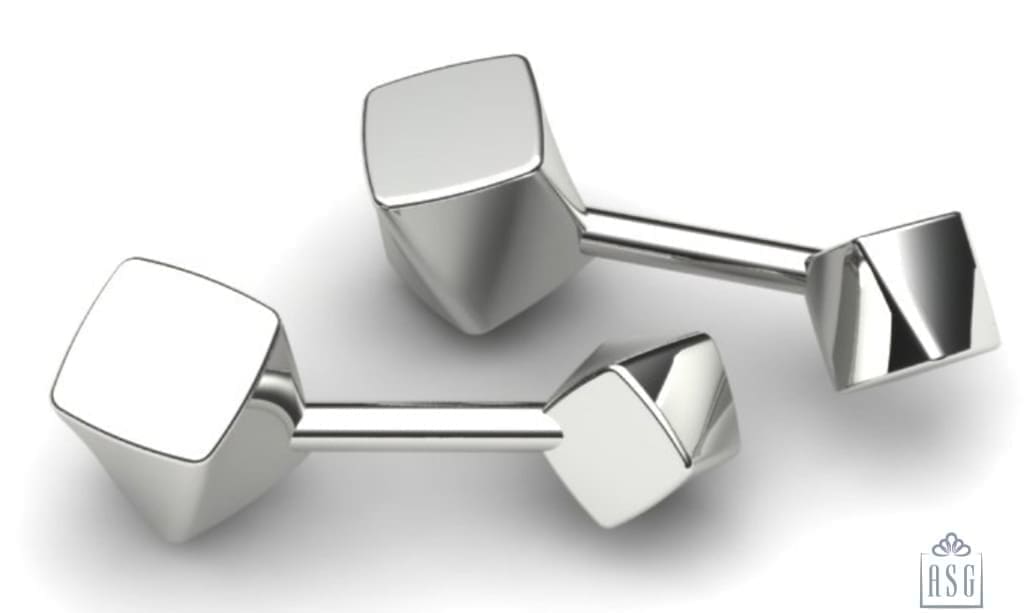 Sterling Silver Cufflinks - Cubes