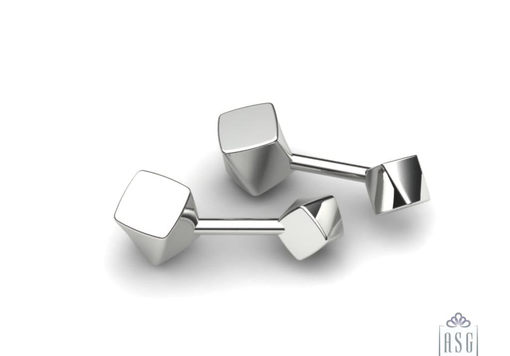 Sterling Silver Cufflinks - Cubes