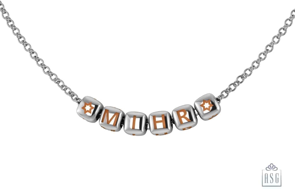 Sterling Silver Dice Babykubes Necklace For Baby & Child Orange / 9 Babykubes Kids Necklaces