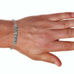Sterling Silver Dice Cubes Name Bracelet For Boys & Men Bracelets And