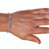 Sterling Silver Dice Cubes Name Bracelet For Boys & Men Bracelets And