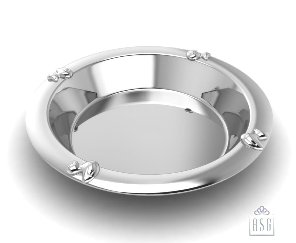 Sterling Silver Plate for Baby and Child - Little Ducks