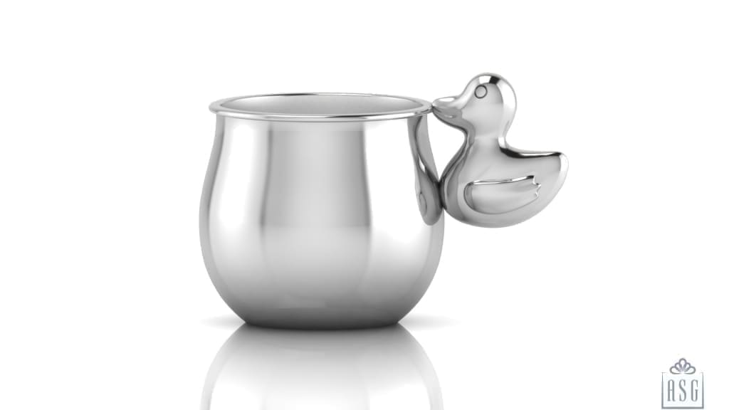 Sterling Silver Dinner Set for Baby and Child - Ducks Feeding Set
