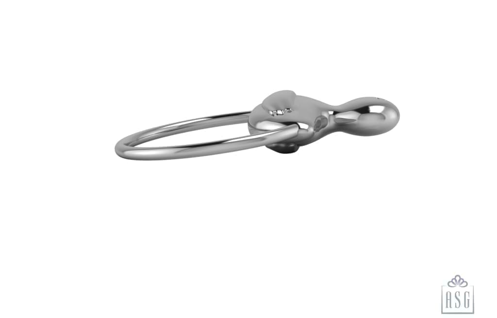Sterling Silver Duck Ring Baby Rattle